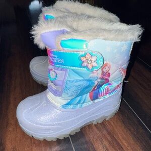 Toddler Girls Elsa Ana Frozen Disney Winter Snow Boots size 11
